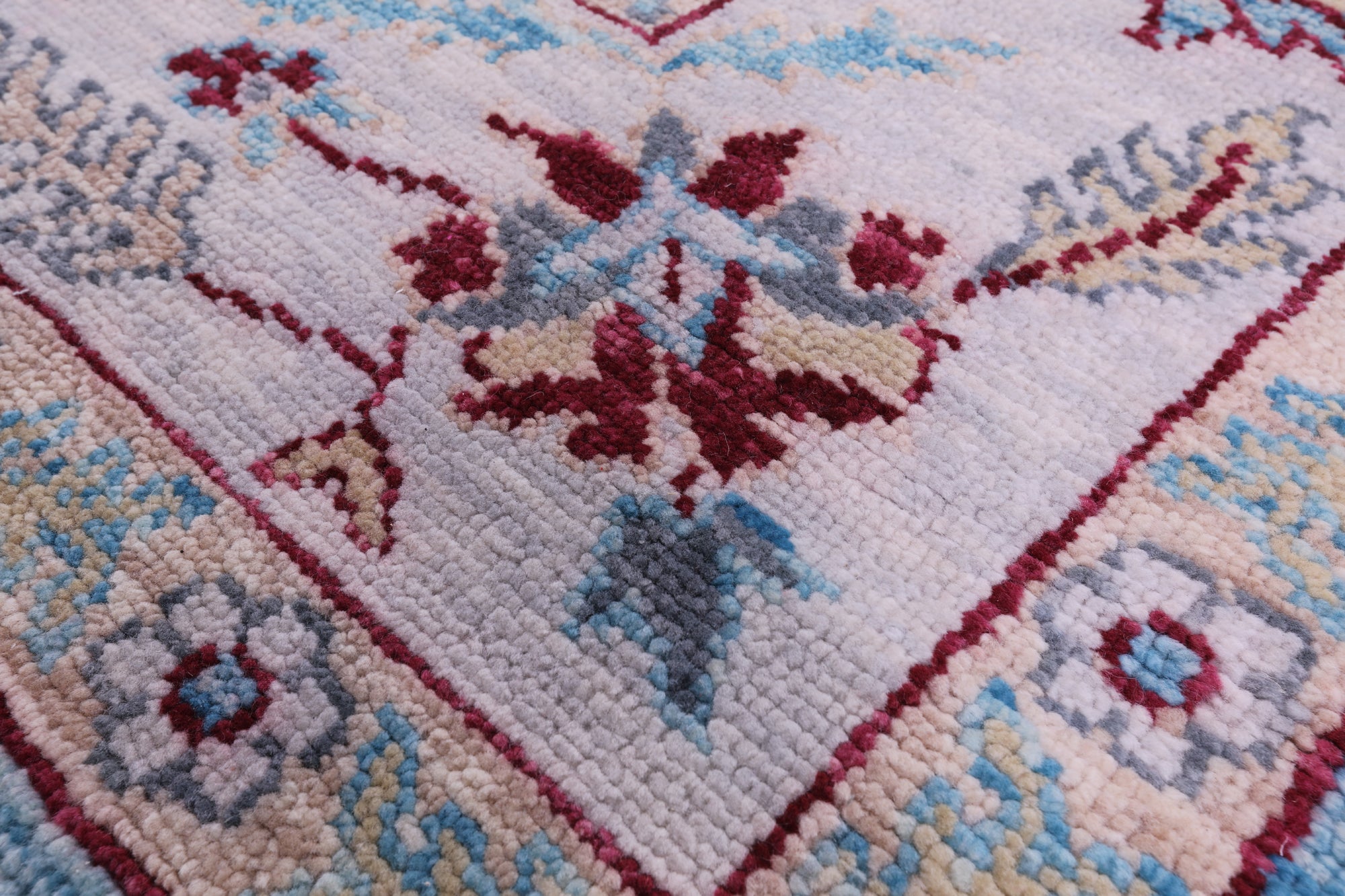 Blue Turkish Oushak Hand Knotted Wool Rug - 8' 3" X 10' 2" - Golden Nile