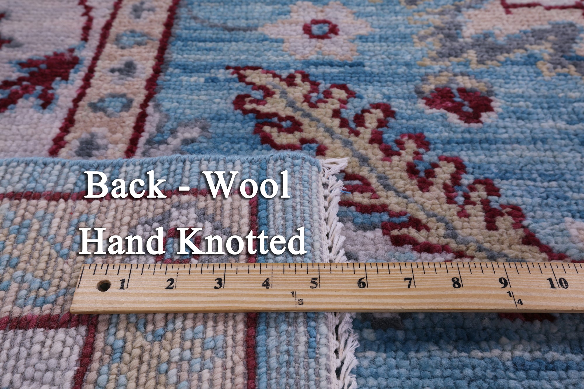 Blue Turkish Oushak Hand Knotted Wool Rug - 8' 3" X 10' 2" - Golden Nile