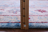 Blue Turkish Oushak Hand Knotted Wool Rug - 8' 3" X 10' 2" - Golden Nile