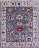 Grey Turkish Oushak Hand Knotted Wool Rug - 8' 1" X 10' 0" - Golden Nile