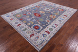 Grey Turkish Oushak Hand Knotted Wool Rug - 8' 1" X 10' 0" - Golden Nile