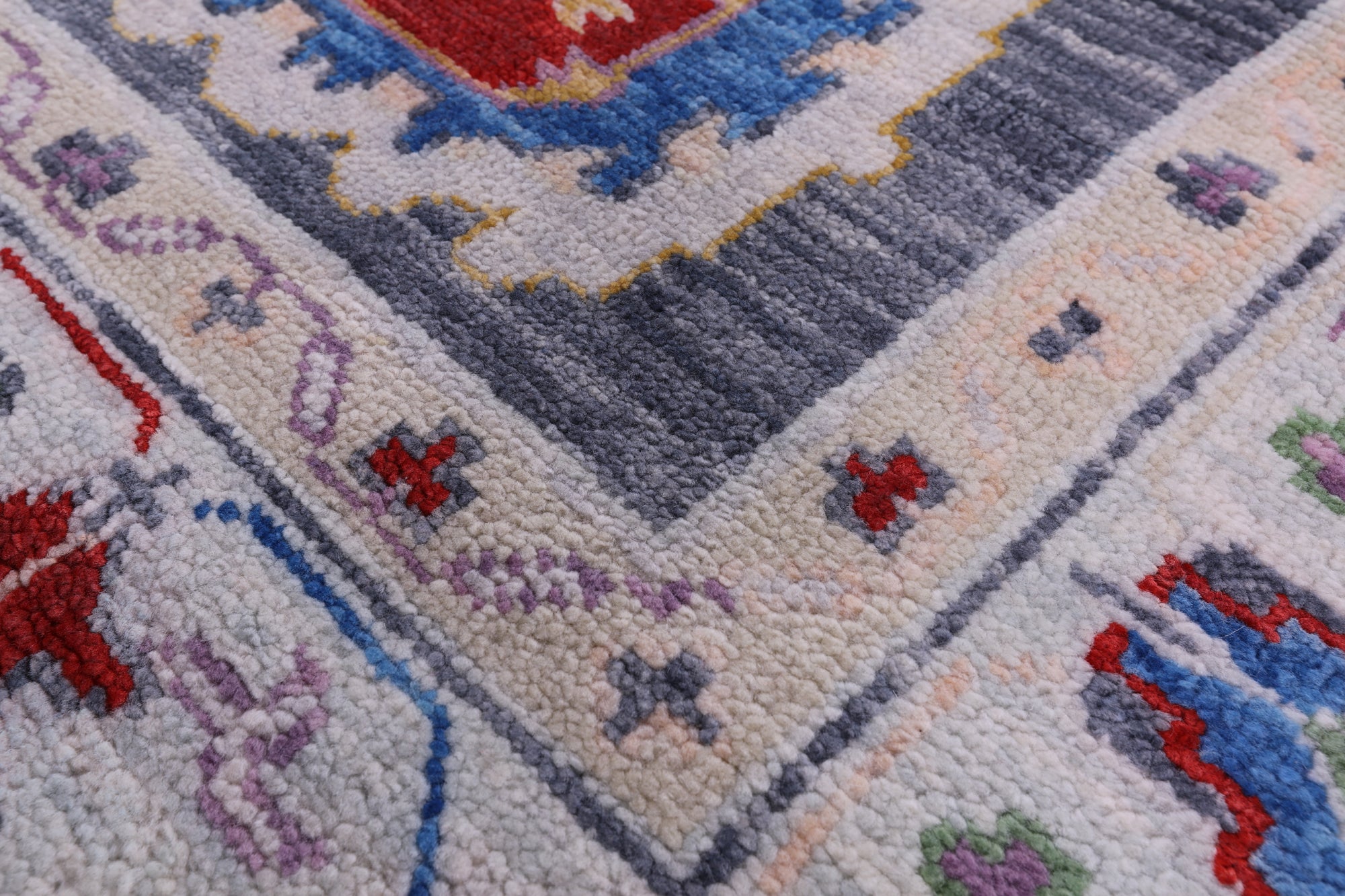 Grey Turkish Oushak Hand Knotted Wool Rug - 8' 1" X 10' 0" - Golden Nile