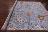 Grey Turkish Oushak Hand Knotted Wool Rug - 9' 2" X 12' 2" - Golden Nile