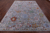 Grey Turkish Oushak Hand Knotted Wool Rug - 9' 2" X 12' 2" - Golden Nile
