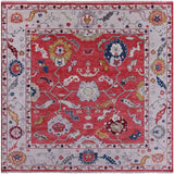 Square Turkish Oushak Hand Knotted Wool Rug - 8' 3" X 8' 4" - Golden Nile