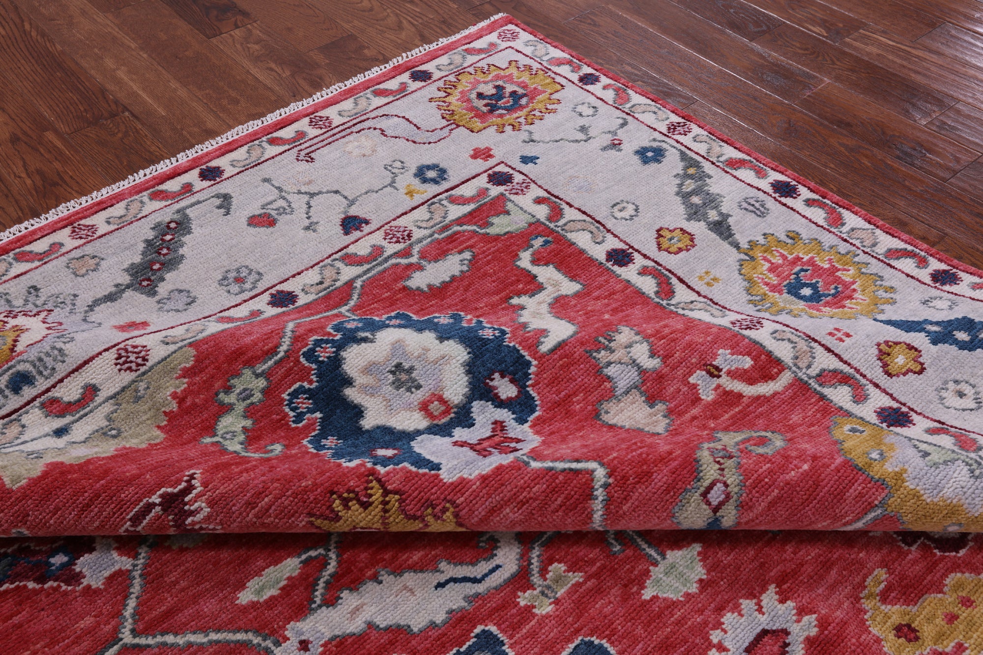 Square Turkish Oushak Hand Knotted Wool Rug - 8' 3" X 8' 4" - Golden Nile