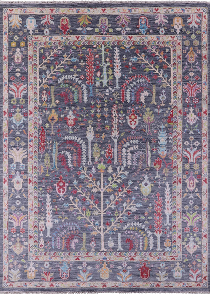 Grey Turkish Oushak Handmade Wool Rug - 9' 1" X 12' 1" - Golden Nile