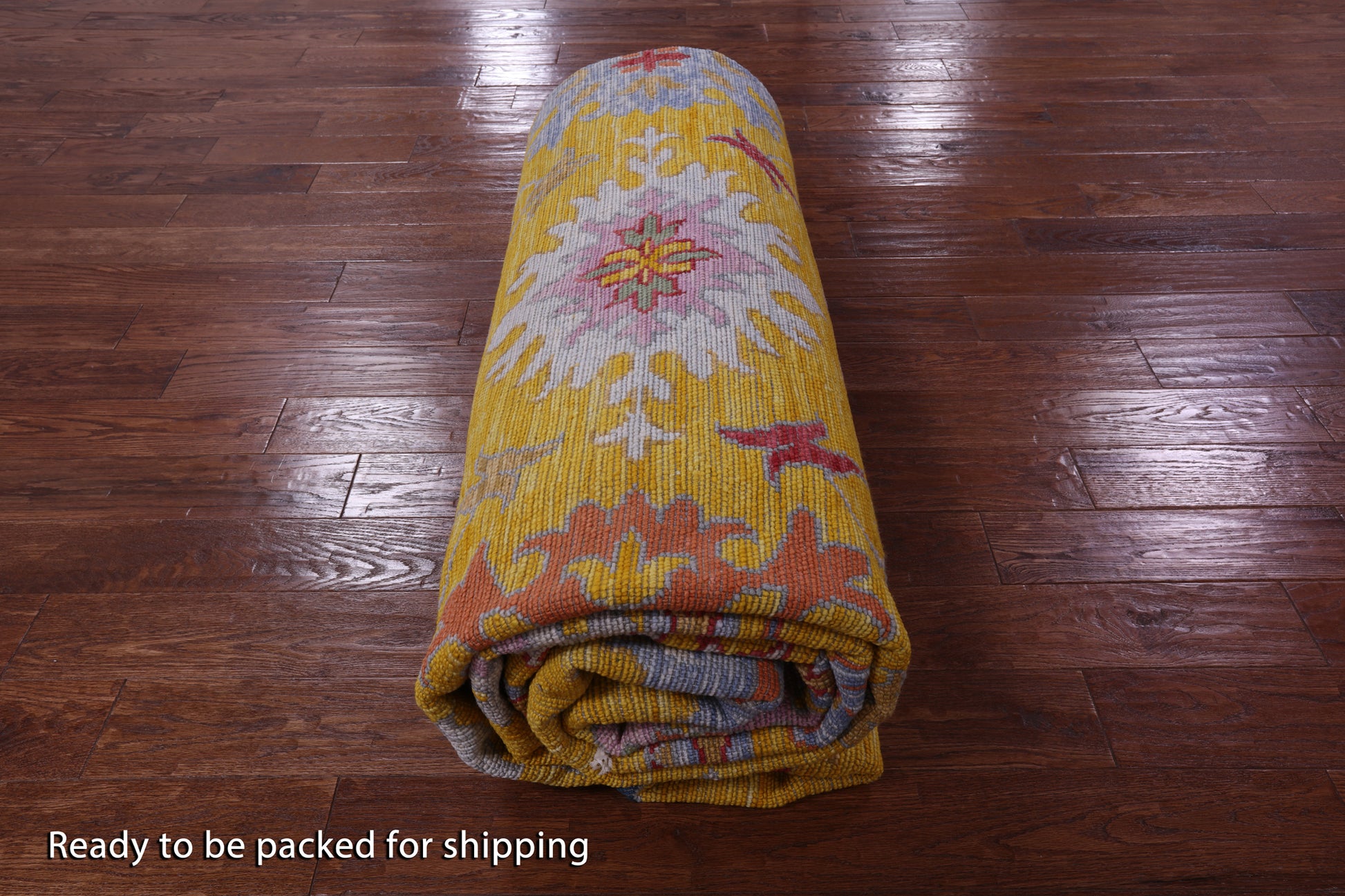 Gold Turkish Oushak Hand Knotted Wool Rug - 10' 3" X 14' 1" - Golden Nile