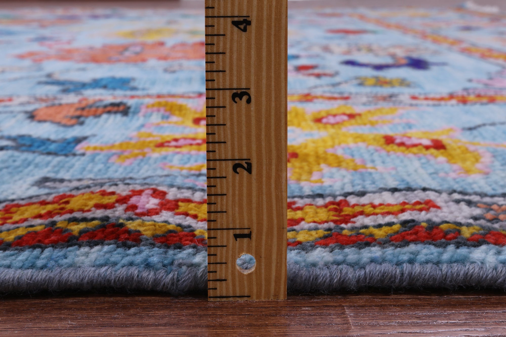 Blue Square Turkish Oushak Hand Knotted Wool Rug - 9' 5" X 9' 2" - Golden Nile