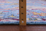 Blue Square Turkish Oushak Hand Knotted Wool Rug - 8' 1" X 7' 10" - Golden Nile