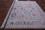 Grey Square Turkish Oushak Hand Knotted Wool Rug - 10' 2" X 10' 4" - Golden Nile