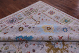 Grey Turkish Oushak Hand Knotted Wool Rug - 9' 3" X 12' 3" - Golden Nile