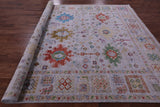 Grey Turkish Oushak Hand Knotted Wool Rug - 9' 3" X 12' 3" - Golden Nile