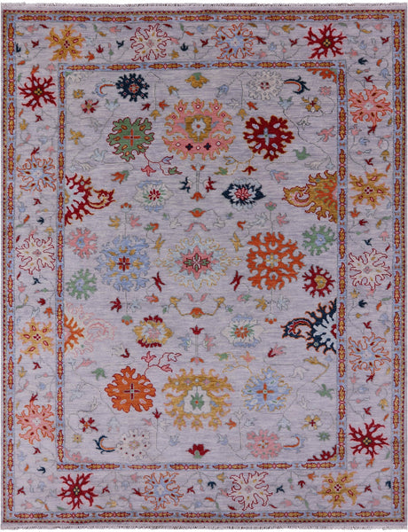 Grey Turkish Oushak Handmade Wool Rug - 9' 1" X 11' 10" - Golden Nile