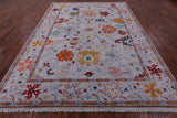 Grey Turkish Oushak Handmade Wool Rug - 9' 1" X 11' 10" - Golden Nile