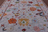 Grey Turkish Oushak Handmade Wool Rug - 9' 1" X 11' 10" - Golden Nile