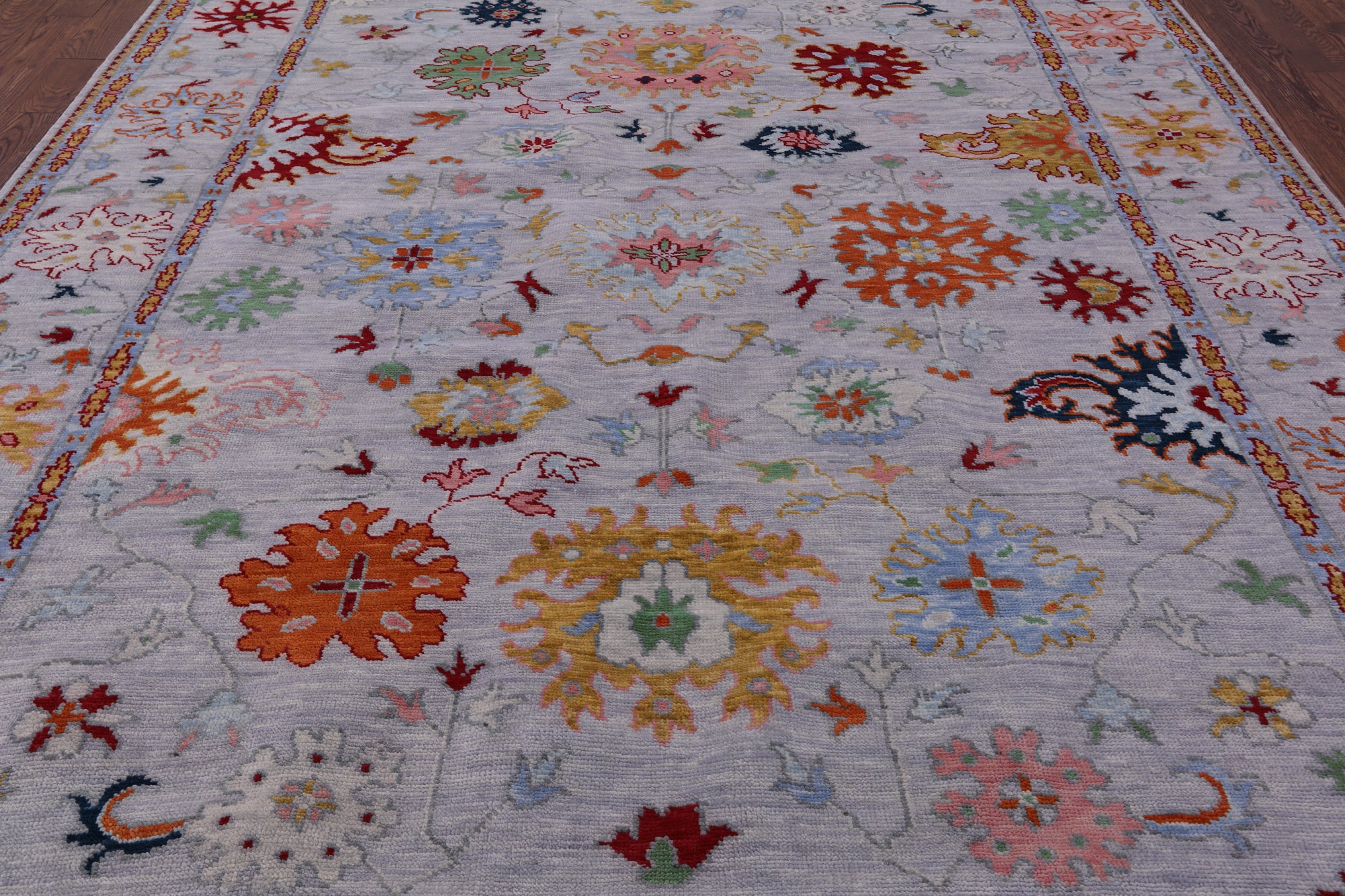 Grey Turkish Oushak Handmade Wool Rug - 9' 1" X 11' 10" - Golden Nile