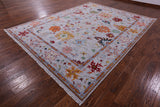 Grey Turkish Oushak Handmade Wool Rug - 9' 1" X 11' 10" - Golden Nile