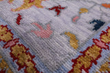 Grey Turkish Oushak Handmade Wool Rug - 9' 1" X 11' 10" - Golden Nile