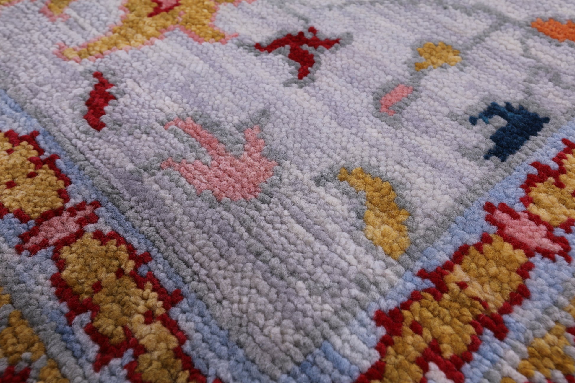 Grey Turkish Oushak Handmade Wool Rug - 9' 1" X 11' 10" - Golden Nile
