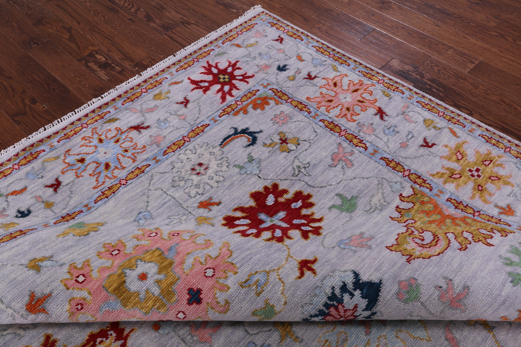Grey Turkish Oushak Handmade Wool Rug - 9' 1" X 11' 10" - Golden Nile