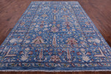Blue Turkish Oushak Hand Knotted Wool Rug - 8' 11" X 12' 5" - Golden Nile