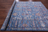 Blue Turkish Oushak Hand Knotted Wool Rug - 8' 11" X 12' 5" - Golden Nile