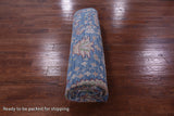 Blue Turkish Oushak Hand Knotted Wool Rug - 8' 11" X 12' 5" - Golden Nile