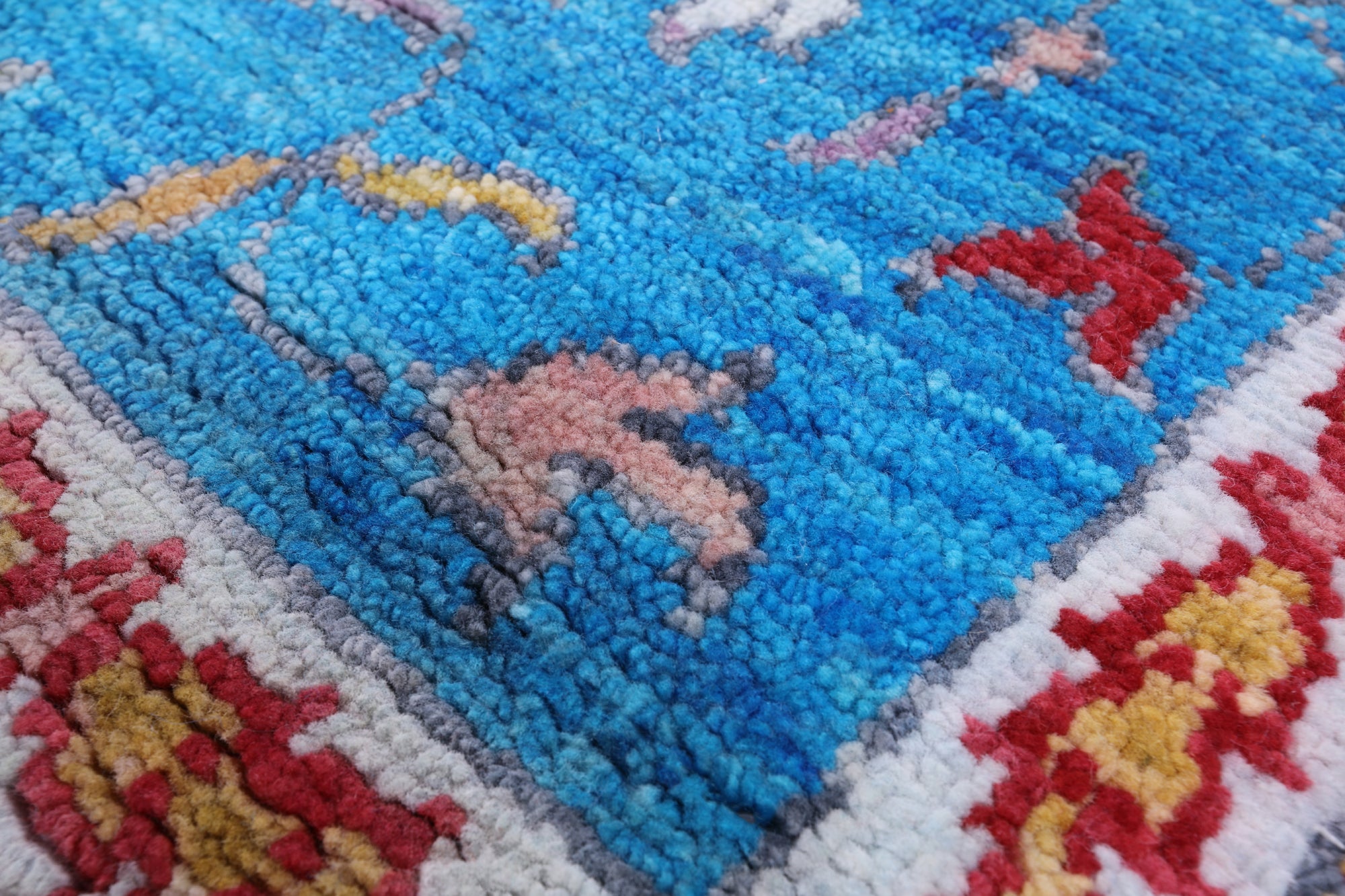 Blue Turkish Oushak Handmade Wool Rug - 8' 8" X 12' 4" - Golden Nile