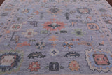 Square Turkish Oushak Hand Knotted Wool Rug - 9' 1" X 9' 2" - Golden Nile