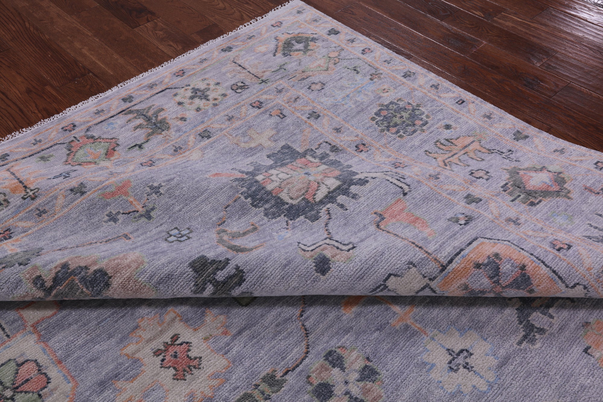 Square Turkish Oushak Hand Knotted Wool Rug - 9' 1" X 9' 2" - Golden Nile