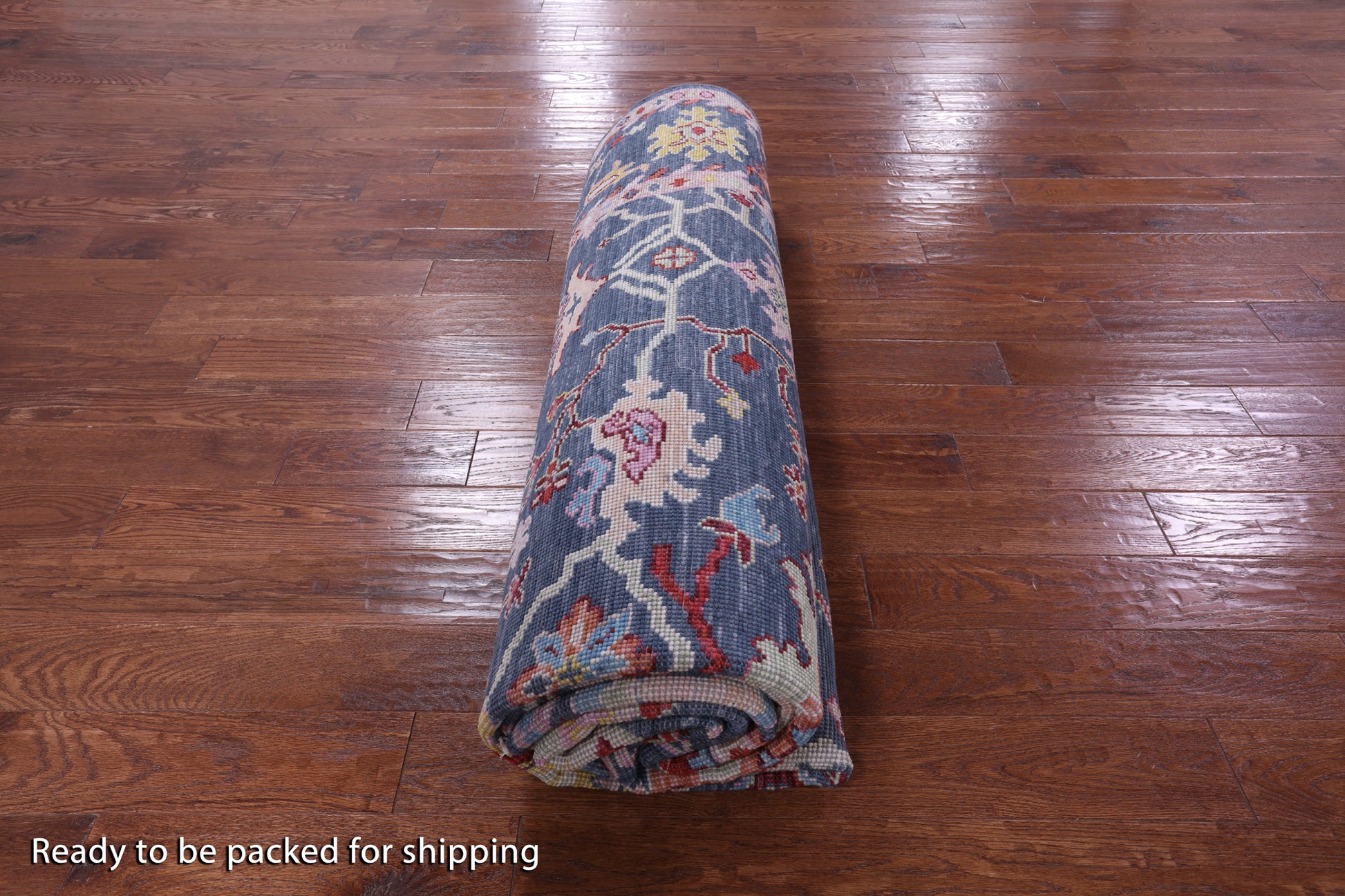 Grey Turkish Oushak Hand Knotted Wool Rug - 9' 0" X 12' 0" - Golden Nile