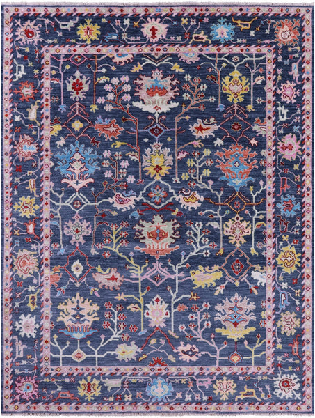 Grey Turkish Oushak Hand Knotted Wool Rug - 9' 0" X 12' 0" - Golden Nile