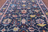 Grey Turkish Oushak Hand Knotted Wool Rug - 9' 0" X 12' 0" - Golden Nile