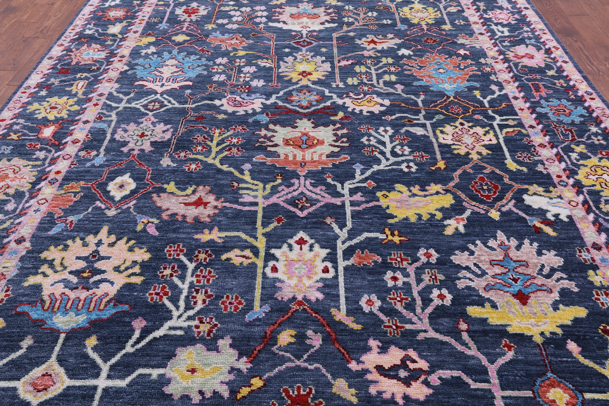Grey Turkish Oushak Hand Knotted Wool Rug - 9' 0" X 12' 0" - Golden Nile
