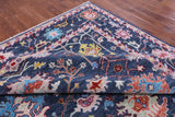Grey Turkish Oushak Hand Knotted Wool Rug - 9' 0" X 12' 0" - Golden Nile