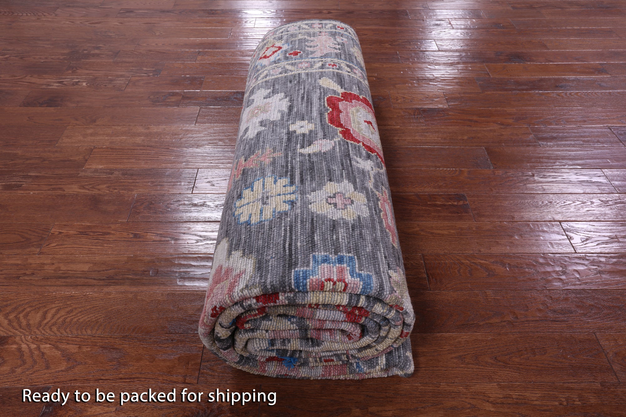 Grey Turkish Oushak Handmade Wool Rug - 8' 4" X 16' 1" - Golden Nile