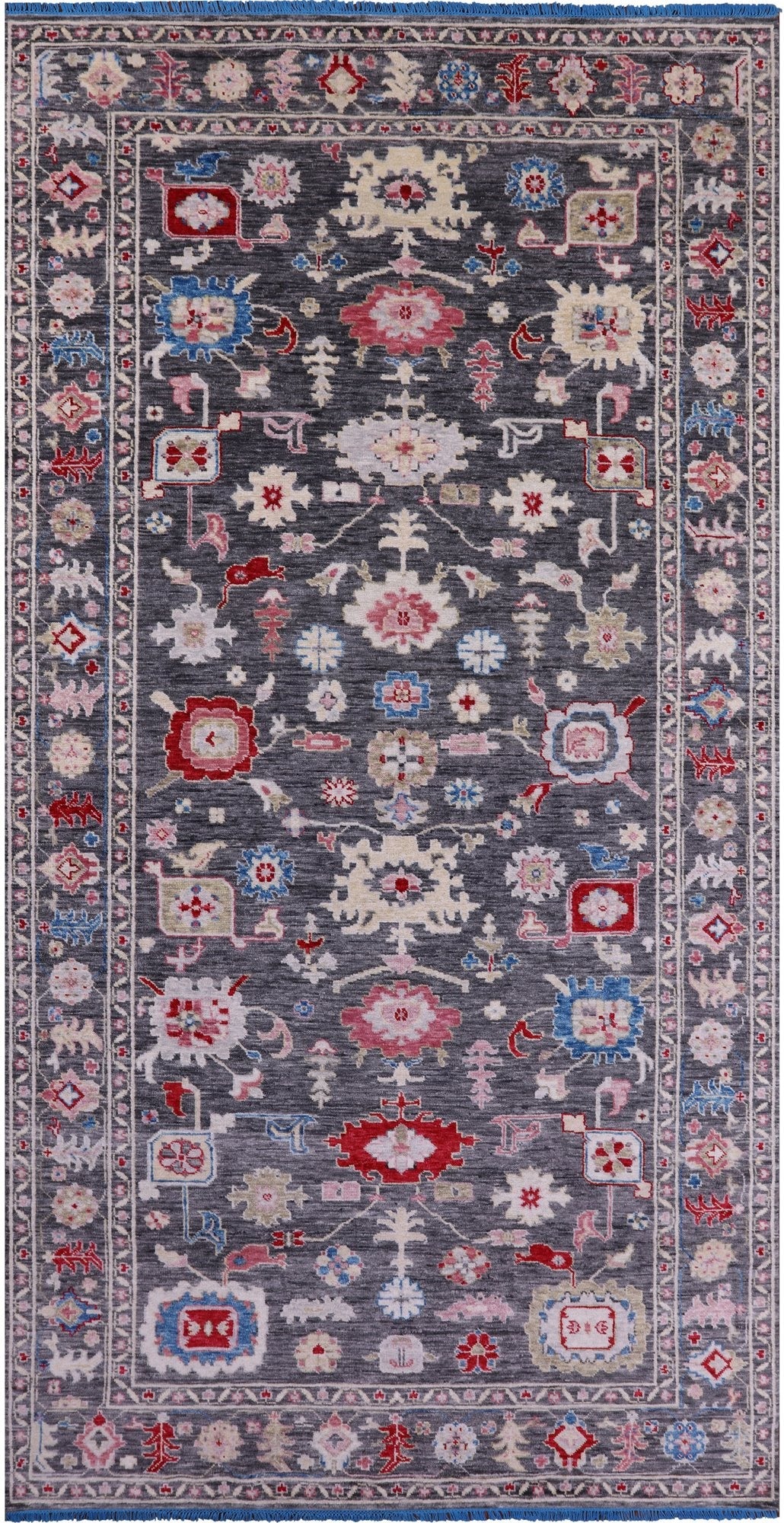 Grey Turkish Oushak Handmade Wool Rug - 8' 4" X 16' 1" - Golden Nile