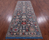 Grey Turkish Oushak Hand Knotted Wool Runner Rug - 4' 3" X 11' 11" - Golden Nile