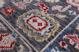 Grey Turkish Oushak Hand Knotted Wool Runner Rug - 4' 3" X 11' 11" - Golden Nile
