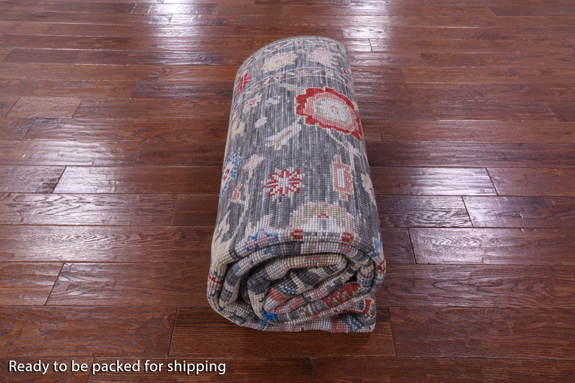 Grey Turkish Oushak Hand Knotted Wool Rug - 6' 0" X 12' 2" - Golden Nile