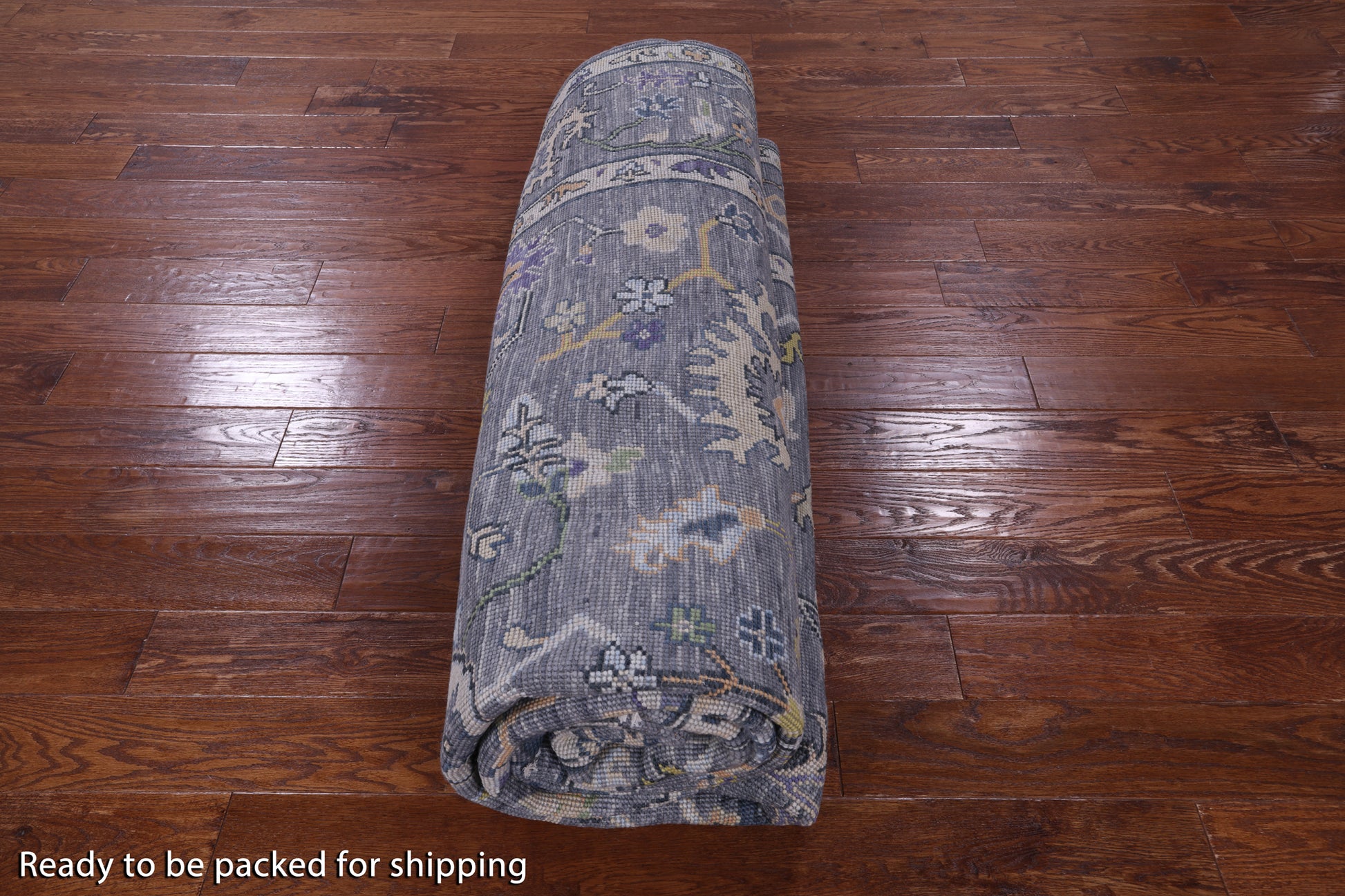 Grey Turkish Oushak Hand Knotted Wool Rug - 8' 11" X 11' 11" - Golden Nile