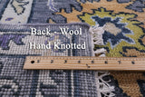Grey Turkish Oushak Hand Knotted Wool Rug - 8' 11" X 11' 11" - Golden Nile