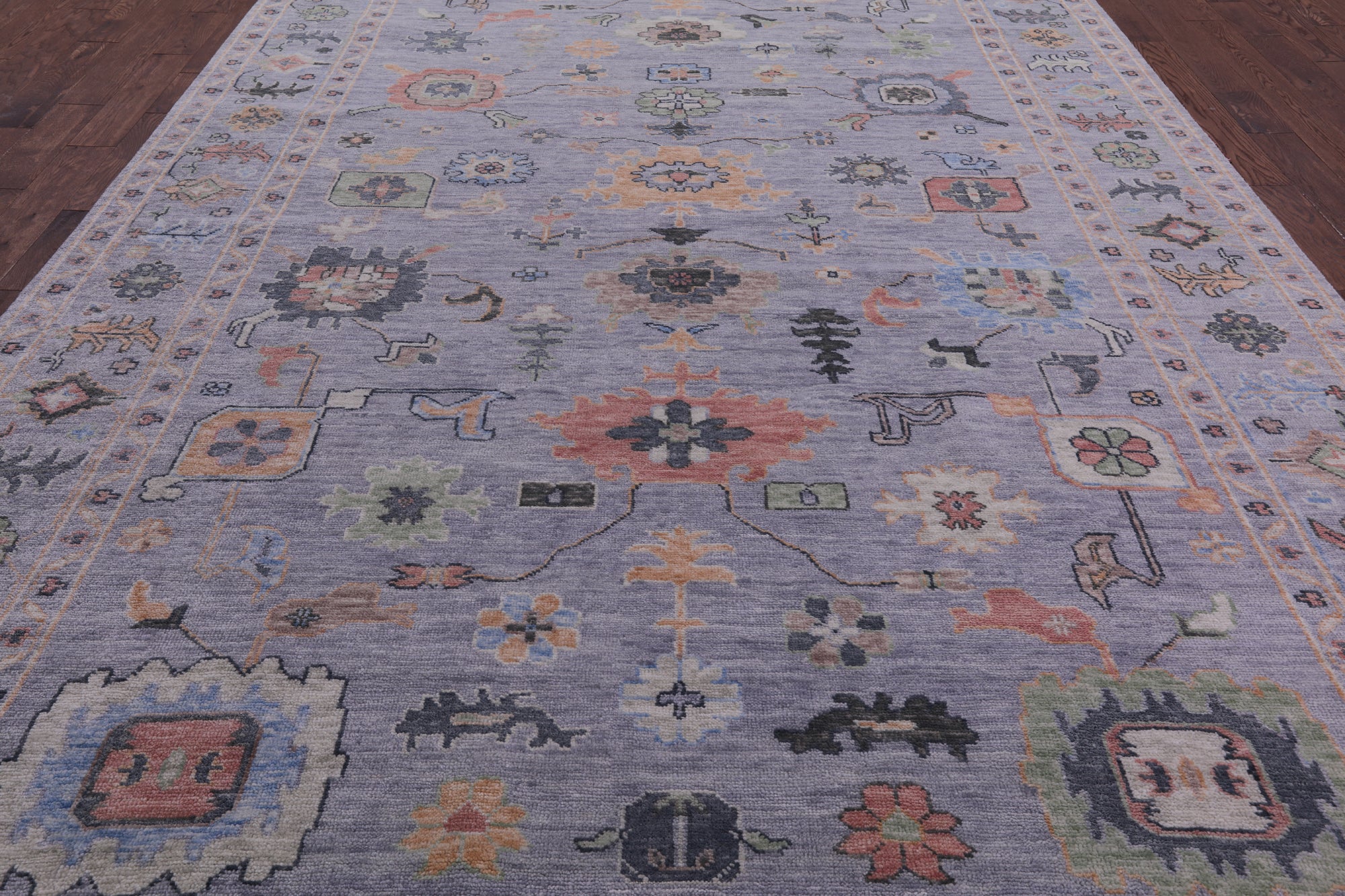 Turkish Oushak Hand Knotted Wool Rug - 9' 5" X 18' 2" - Golden Nile
