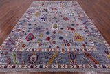 Grey Turkish Oushak Hand Knotted Wool Rug - 10' 2" X 14' 2" - Golden Nile