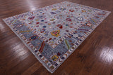 Grey Turkish Oushak Hand Knotted Wool Rug - 10' 2" X 14' 2" - Golden Nile