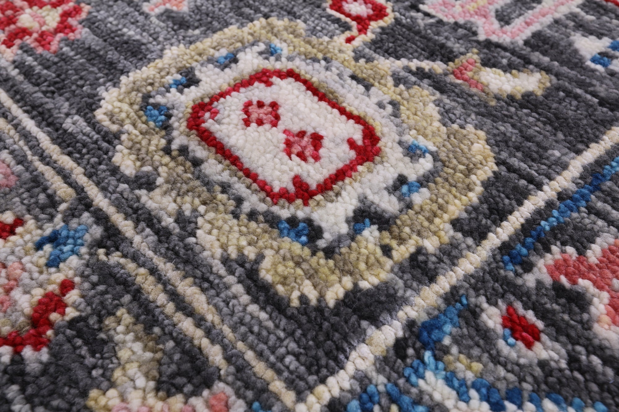 Grey Turkish Oushak Hand Knotted Wool Runner Rug - 4' 1" X 11' 10" - Golden Nile