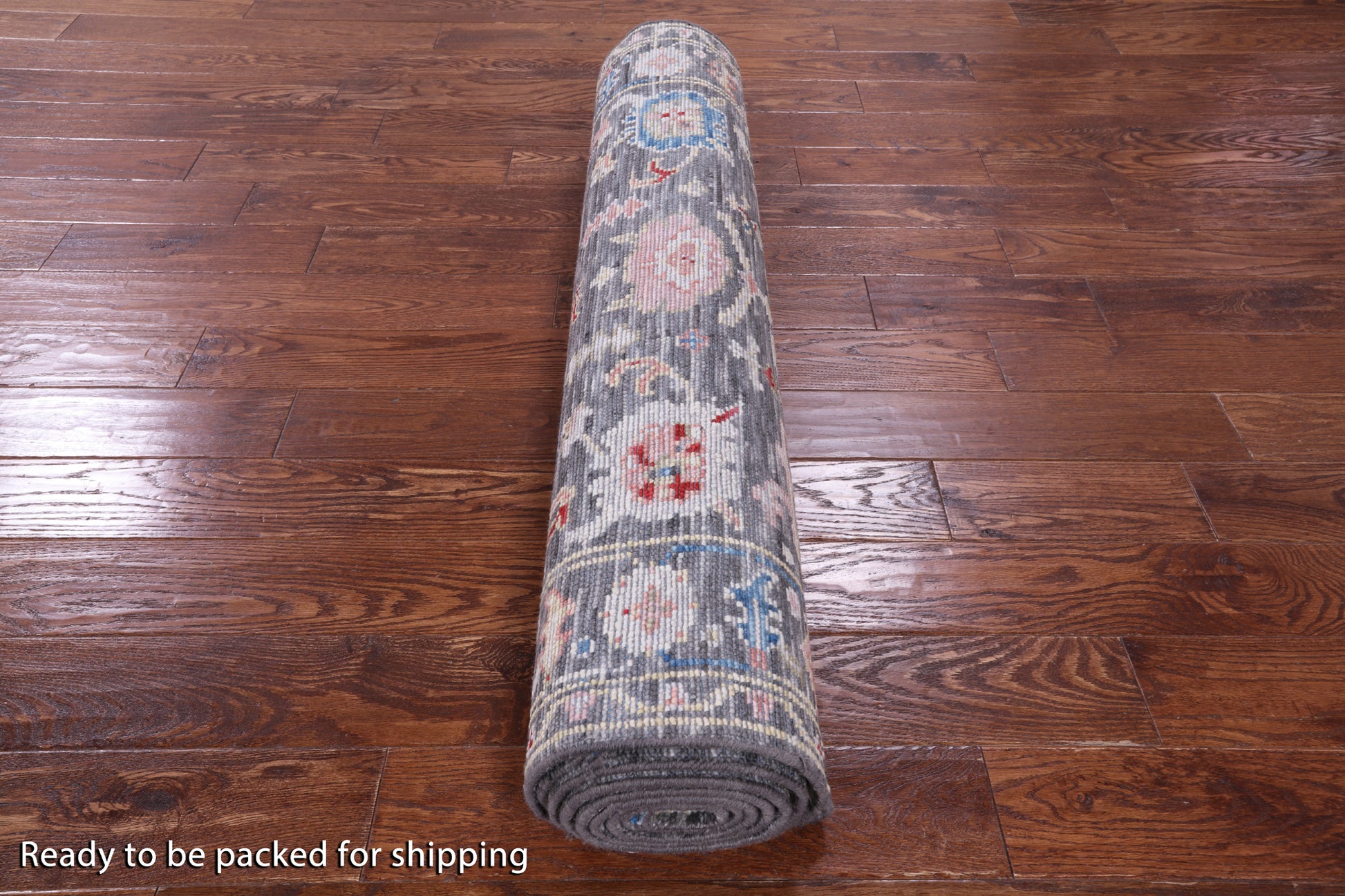 Grey Turkish Oushak Hand Knotted Wool Runner Rug - 4' 1" X 11' 10" - Golden Nile