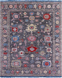 Grey Turkish Oushak Hand Knotted Wool Rug - 8' 2" X 10' 2" - Golden Nile