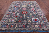 Grey Turkish Oushak Hand Knotted Wool Rug - 8' 2" X 10' 2" - Golden Nile